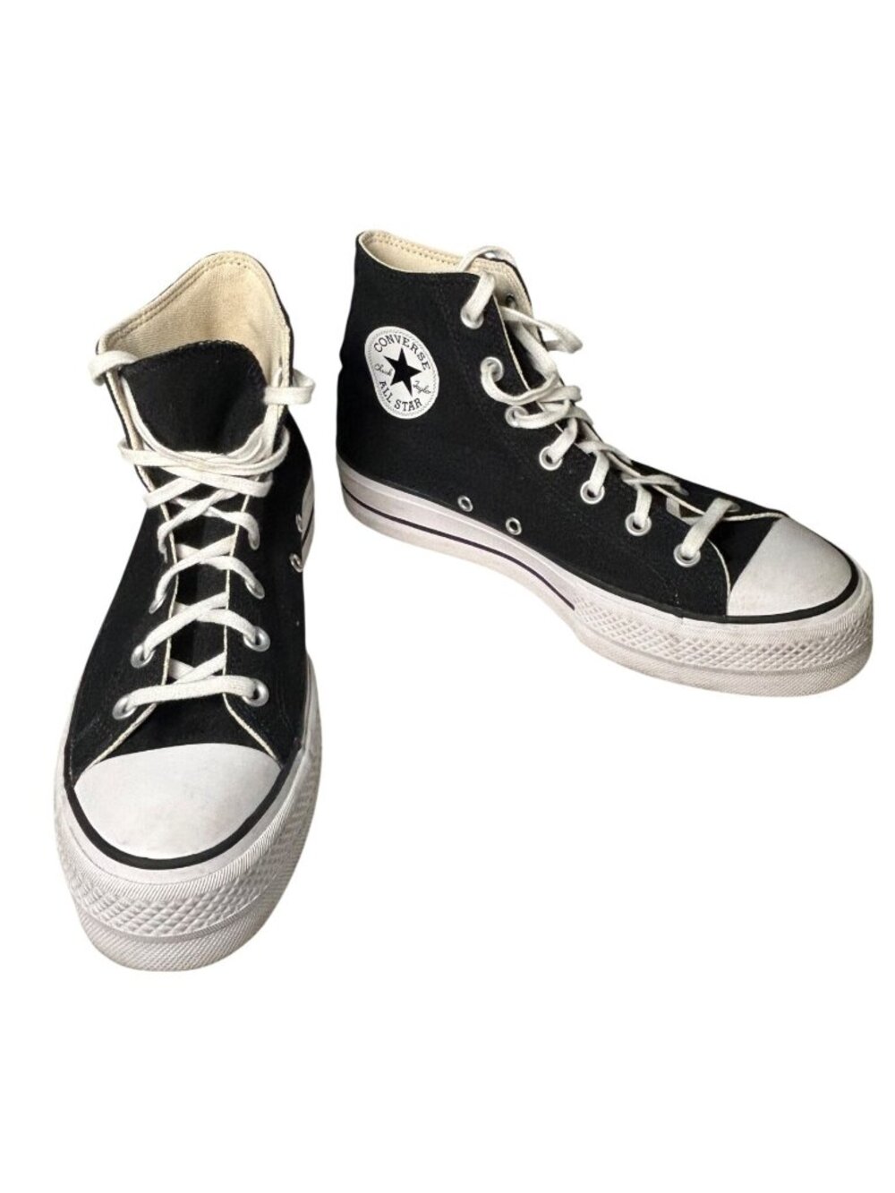 Converse Chuck Taylor All Star Platform Women's 9 Black Canvas High-Top Sneakers